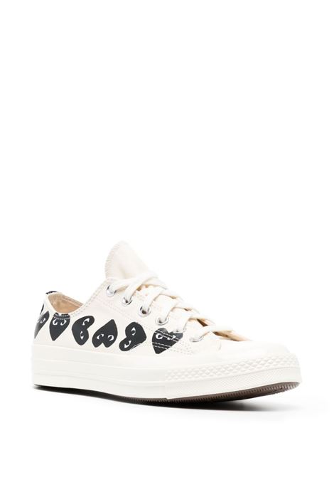 sneakers chuck 70 multi hearts unisex bianche COMME DES GARÇONS PLAY X CONVERSE | AZ-K126-0012